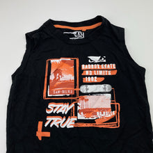 Load image into Gallery viewer, Boys Bad Boy, black cotton singlet / tank top, skateboard, EUC, size 7,  