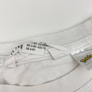 Boys H&M, POKEMON white cotton tee / top, EUC, size 7-8,  