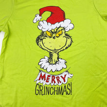 Load image into Gallery viewer, Unisex Dr Seuss, The Grinch Christmas pyjama tee / top, EUC, size 10,  