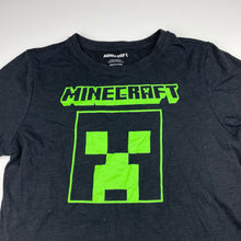 Load image into Gallery viewer, Boys Mojang, Minecraft black cotton tee / top, GUC, size 8,  