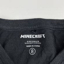 Load image into Gallery viewer, Boys Mojang, Minecraft black cotton tee / top, GUC, size 8,  