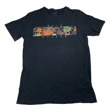 Boys Quiksilver, regular fit black cotton tee / top, GUC, size 10,  