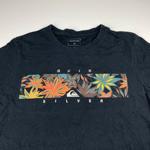 Load image into Gallery viewer, Boys Quiksilver, regular fit black cotton tee / top, GUC, size 10,  