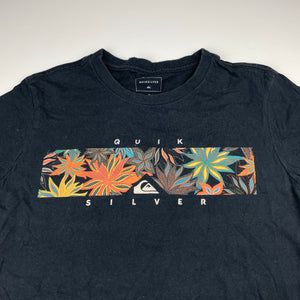 Boys Quiksilver, regular fit black cotton tee / top, GUC, size 10,  