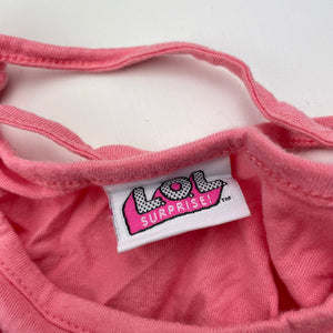 Girls LOL Surprise, flip sequin pink cotton top, no size, armpit to armpit: 32cm, GUC, size 5-6,  