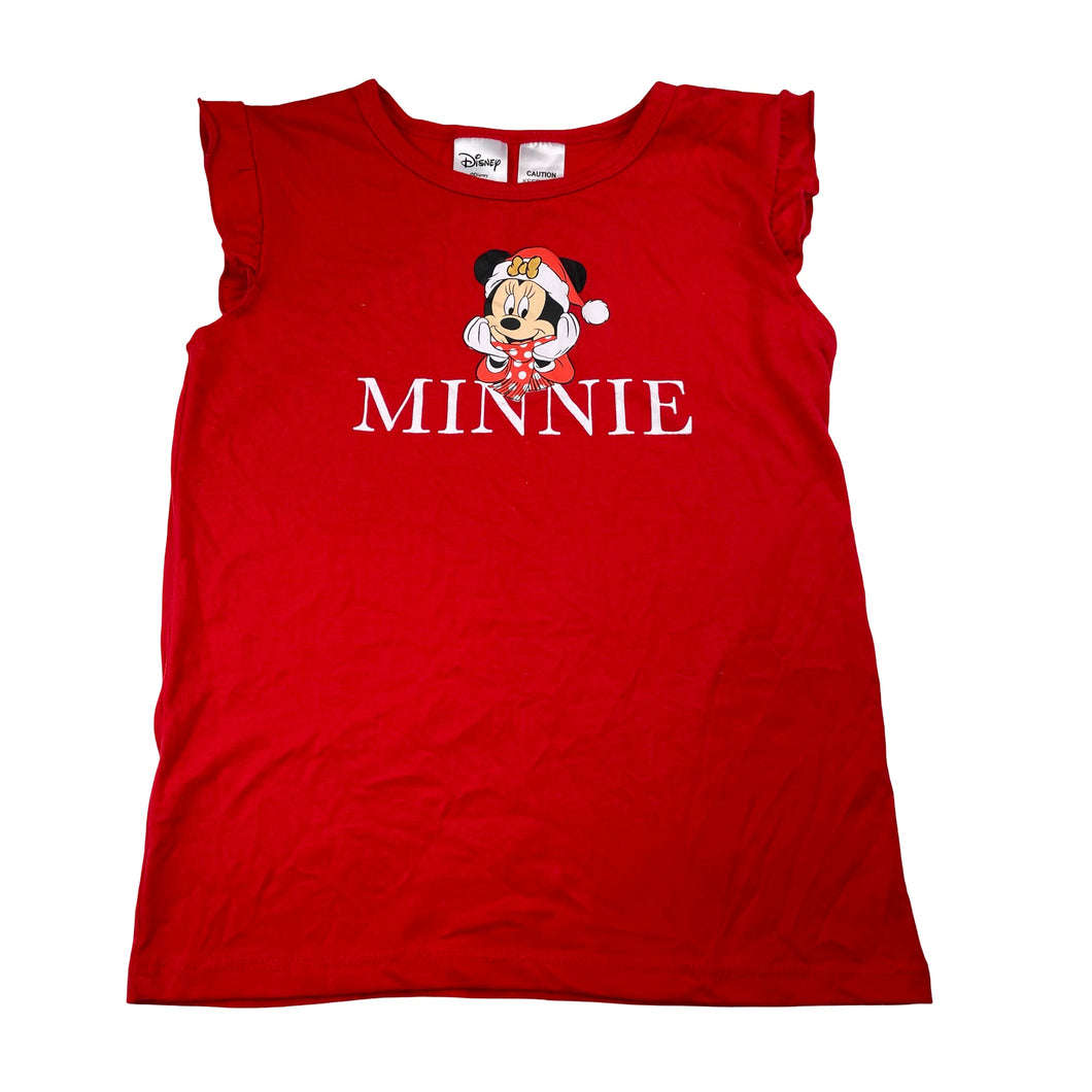 Girls Disney, Minnie Mouse Christmas pyjama top, EUC, size 7-8,  