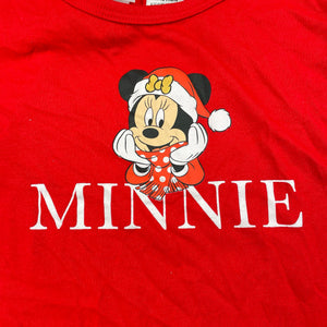 Girls Disney, Minnie Mouse Christmas pyjama top, EUC, size 7-8,  