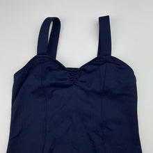 Load image into Gallery viewer, Girls BLOCH, navy overture ballet / dance leotard, Sz: M, EUC, size 6-7,  