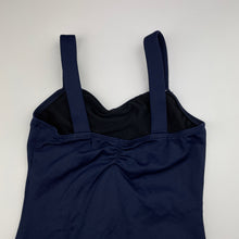 Load image into Gallery viewer, Girls BLOCH, navy overture ballet / dance leotard, Sz: M, EUC, size 6-7,  