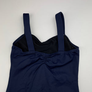 Girls BLOCH, navy overture ballet / dance leotard, Sz: M, EUC, size 6-7,  
