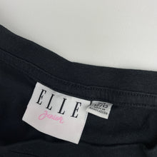 Load image into Gallery viewer, Girls ELLE, black cotton cropped tee / top, EUC, size 12-13,  