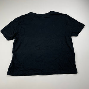 Girls ELLE, black cotton cropped tee / top, EUC, size 12-13,  