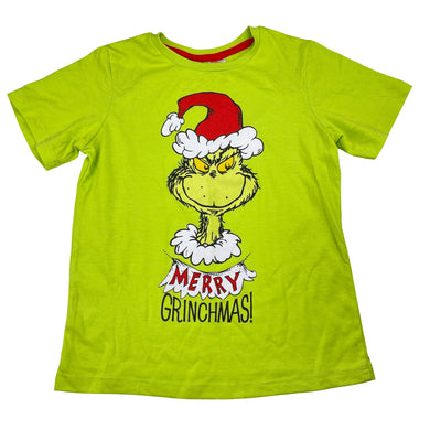 Unisex Dr Seuss, The Grinch Christmas pyjama tee / top, EUC, size 8,  