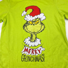 Load image into Gallery viewer, Unisex Dr Seuss, The Grinch Christmas pyjama tee / top, EUC, size 8,  