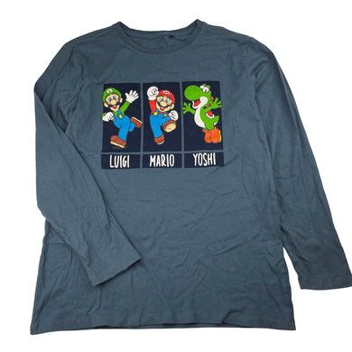 Boys Nintendo, Super Mario cotton long sleeve tee / top, EUC, size 12,  