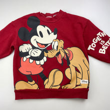 Load image into Gallery viewer, Boys H&amp;M, Disney Mickey Mouse &amp; Pluto fleece lined sweater / jumper, GUC, size 3-4,  