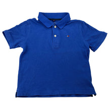 Load image into Gallery viewer, Boys Tommy Hilfiger, blue cotton polo shirt top, FUC, size 6-7,  