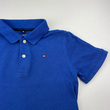 Load image into Gallery viewer, Boys Tommy Hilfiger, blue cotton polo shirt top, FUC, size 6-7,  