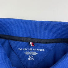 Load image into Gallery viewer, Boys Tommy Hilfiger, blue cotton polo shirt top, FUC, size 6-7,  