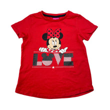 Load image into Gallery viewer, Girls Disney, Minnie Mouse red cotton tee / top, FUC, size 5,  