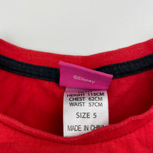 Load image into Gallery viewer, Girls Disney, Minnie Mouse red cotton tee / top, FUC, size 5,  