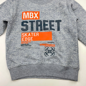 Boys MAIL BOX, fleece lined sweater / jumper, no size, armpit to armpit: 33cm, shoulder to cuff: 35cm, FUC, size 4-5,  