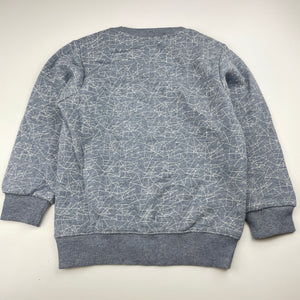 Boys MAIL BOX, fleece lined sweater / jumper, no size, armpit to armpit: 33cm, shoulder to cuff: 35cm, FUC, size 4-5,  