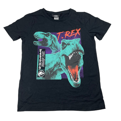 Boys Jurassic World, black cotton tee / top, dinosaurs, EUC, size 10,  
