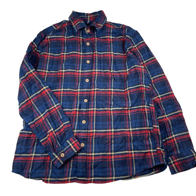Boys Uniqlo, checked cotton long sleeve shirt, EUC, size 11-12,  