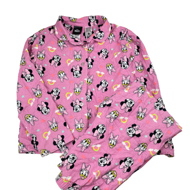 Girls Disney, Minnie Mouse flannel cotton winter pyjamas, GUC, size 7,  