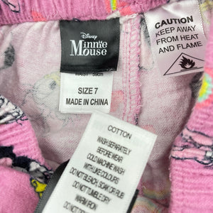 Girls Disney, Minnie Mouse flannel cotton winter pyjamas, GUC, size 7,  