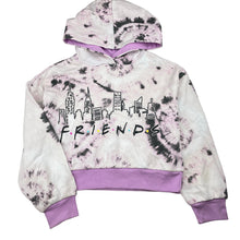 Load image into Gallery viewer, Girls F.R.I.E.N.D.S, fleece lined tie dyed cropped hoodie sweater, GUC, size 10,  