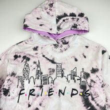 Load image into Gallery viewer, Girls F.R.I.E.N.D.S, fleece lined tie dyed cropped hoodie sweater, GUC, size 10,  