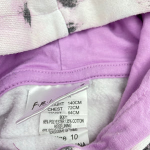 Girls F.R.I.E.N.D.S, fleece lined tie dyed cropped hoodie sweater, GUC, size 10,  