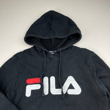 Load image into Gallery viewer, Unisex FILA, black fleece lined hoodie sweater, FUC, size 8,  