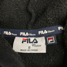 Load image into Gallery viewer, Unisex FILA, black fleece lined hoodie sweater, FUC, size 8,  