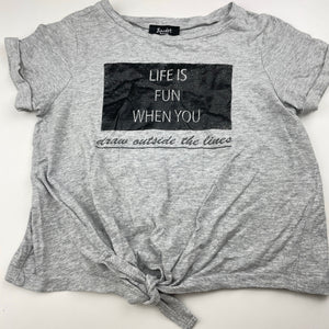 Girls Bardot Junior, cotton tie front tee / top, GUC, size 5,  