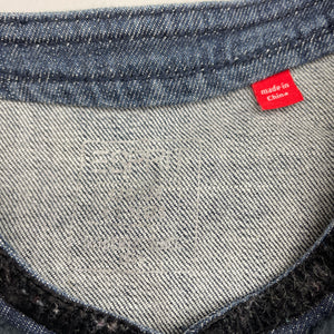Girls Esprit, stretch denim jacket, armpit to armpit: 35cm, shoulder to cuff: 47cm, GUC, size 7-8,  