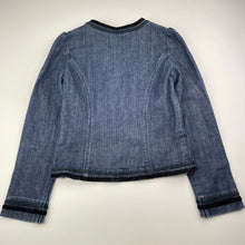 Load image into Gallery viewer, Girls Esprit, stretch denim jacket, armpit to armpit: 35cm, shoulder to cuff: 47cm, GUC, size 7-8,  