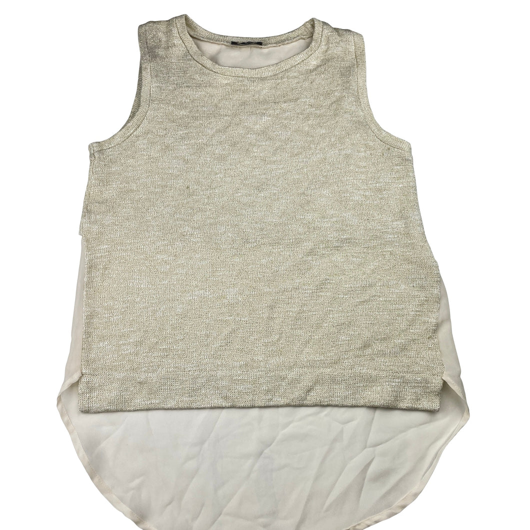 Girls Bardot Junior, lightweight metallic knit top, EUC, size 12,  