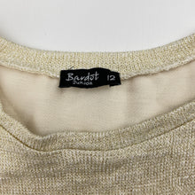 Load image into Gallery viewer, Girls Bardot Junior, lightweight metallic knit top, EUC, size 12,  