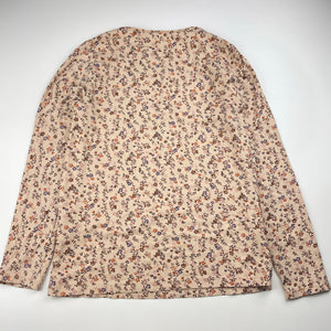 Girls H&M, floral stretchy long sleeve tee / top, GUC, size 9-10,  