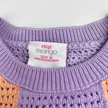 Load image into Gallery viewer, Girls Mango, knitted cotton vest, embroidered flowers, EUC, size 16,  