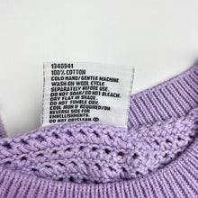 Load image into Gallery viewer, Girls Mango, knitted cotton vest, embroidered flowers, EUC, size 16,  