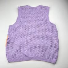 Load image into Gallery viewer, Girls Mango, knitted cotton vest, embroidered flowers, EUC, size 16,  
