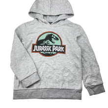 Load image into Gallery viewer, Boys Jurassic Park, fleece lined hoodie sweater, dinosaur, FUC, size 5,  