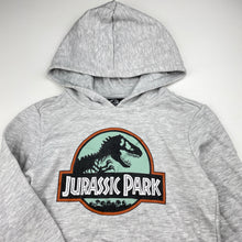 Load image into Gallery viewer, Boys Jurassic Park, fleece lined hoodie sweater, dinosaur, FUC, size 5,  