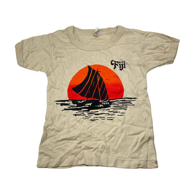 Boys GOLDEN WHEEL, soft feel tee / top, boat, no size, armpit to armpit: 27.5cm, EUC, size 2,  