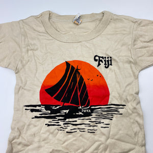 Boys GOLDEN WHEEL, soft feel tee / top, boat, no size, armpit to armpit: 27.5cm, EUC, size 2,  