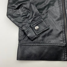 Load image into Gallery viewer, Boys POLAR GOOSE, black faux leather jacket, GUC, size 6,  